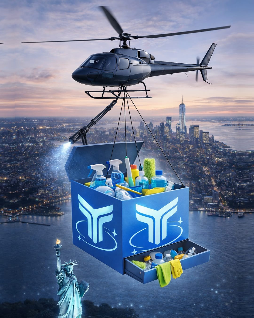 Professional commercial cleaning team